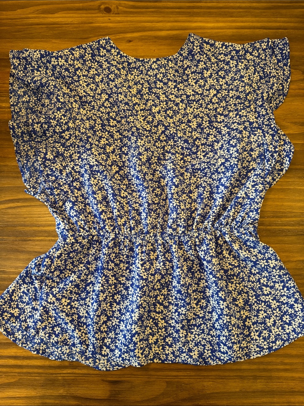Monteau Fauz Wrap Peplum Top - Picture 9 of 9